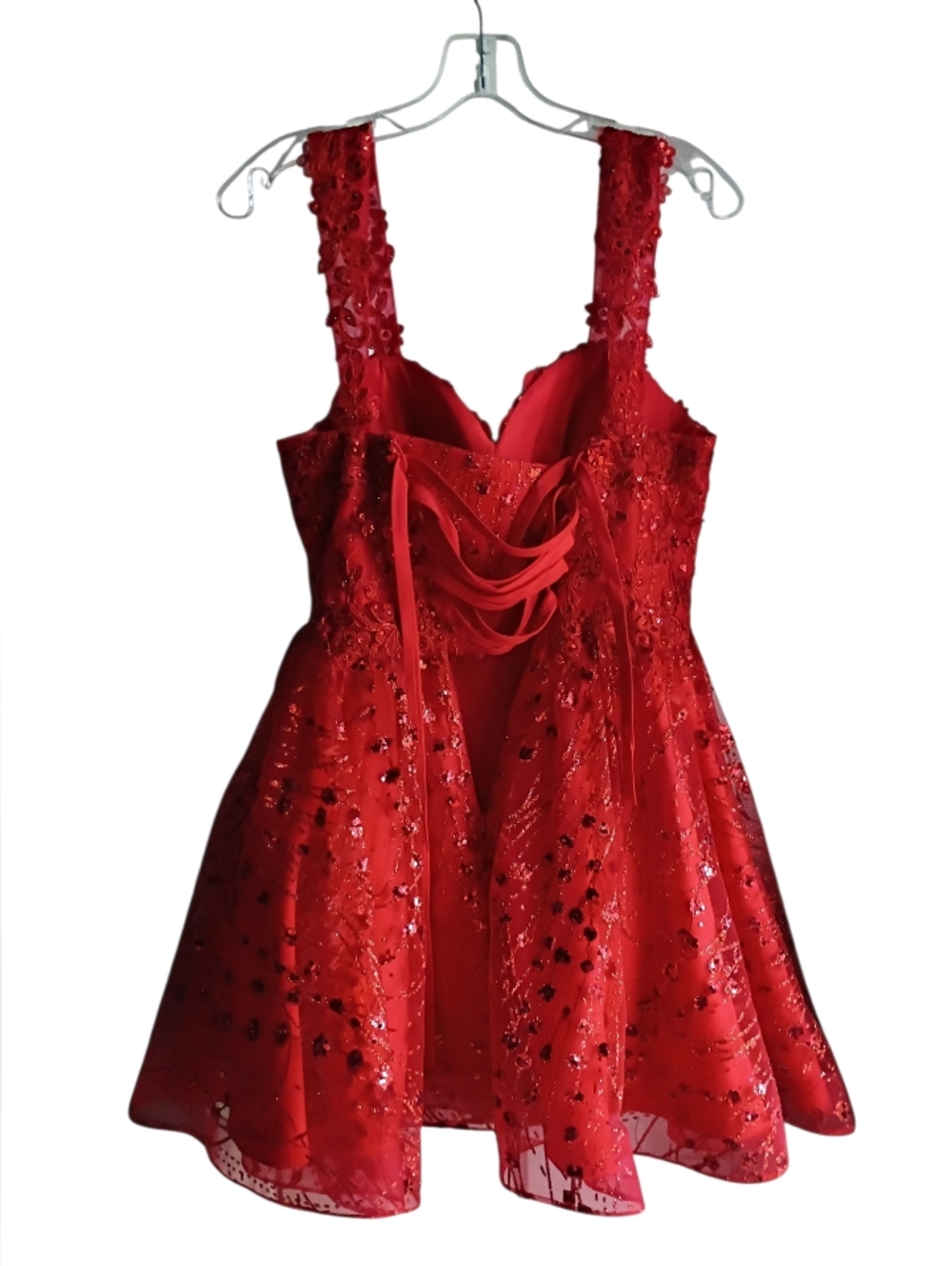 Fiesta Fashion Heavily Beaded Mini Prom Dress Size Small - Picture 5 of 7